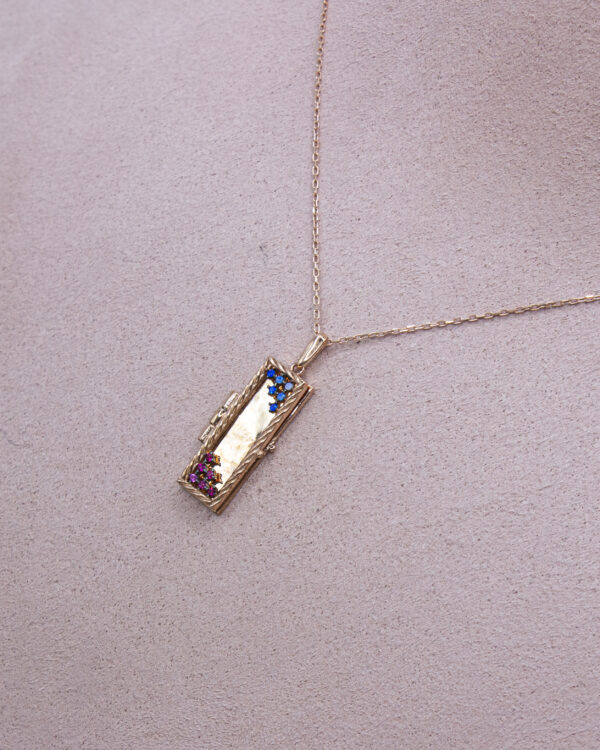 Artisan Turkish 925 Silver Necklace with Colorful Crystal Accents