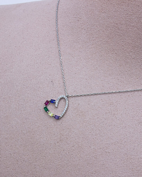 Colorful Heart – Turkish 925 Silver Necklace