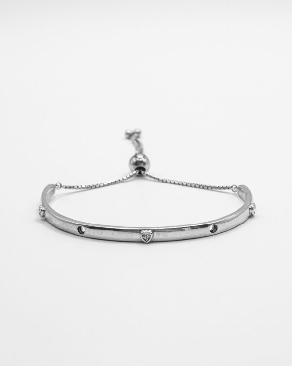 Heart & Sparkle Turkish 925 Silver Bolo Bracelet