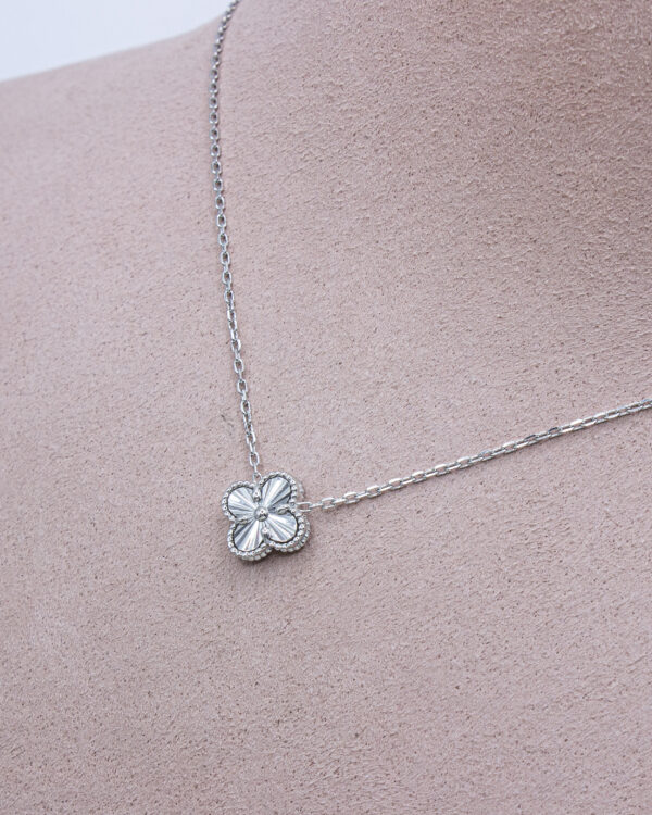 White Clover Turkish 925 Silver Necklace