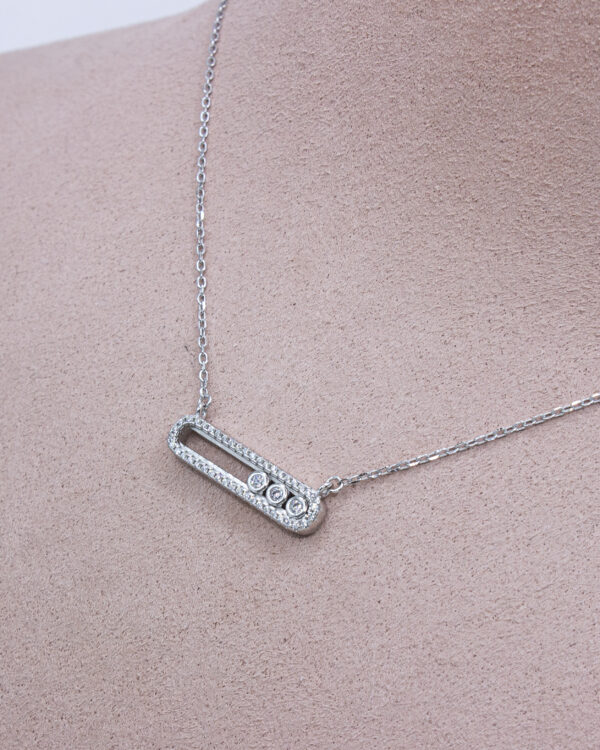Slider Sparkle Turkish 925 Silver Necklace
