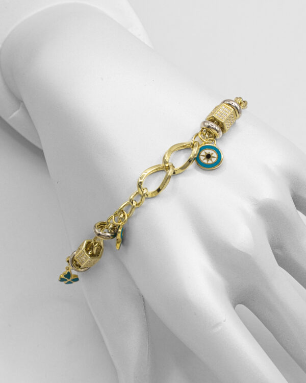 Regal Charm Turkish 925 Silver Gold-Plated Bracelet
