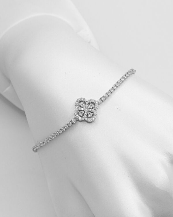 Clover Bloom Turkish 925 Silver Bracelet
