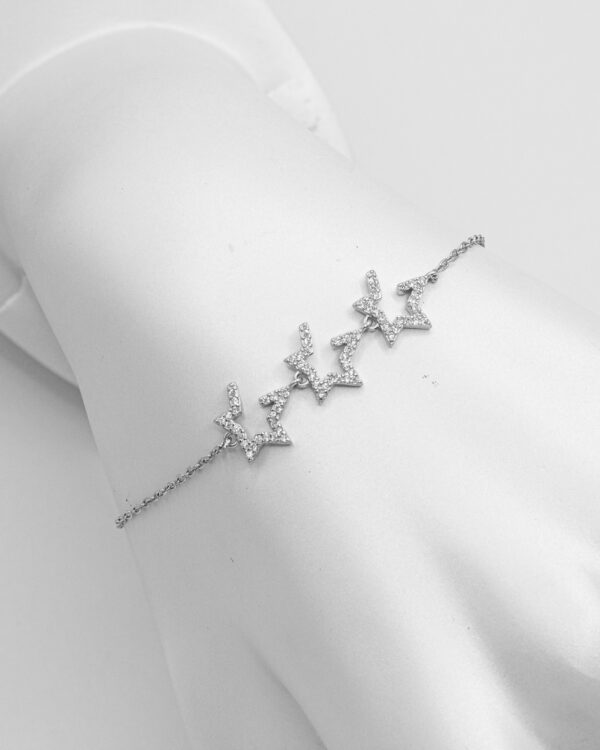 Starburst Glam Turkish 925 Silver Bracelet