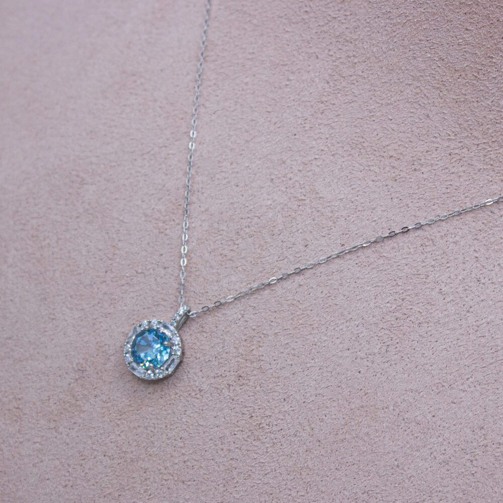 Dazzling Solitaire Turkish 925 Silver Necklace