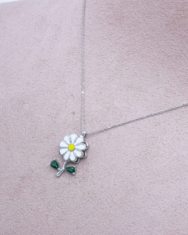 Daisy Bloom Turkish 925 Silver Necklace