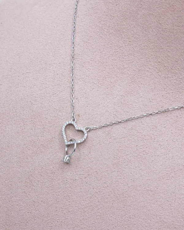 Joined Hearts Turkish 925 Silver Necklace