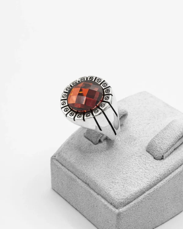 Crimson Majesty Turkish 925 Silver Men's Ring