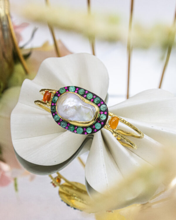 Precious Waters Cuff – Turkish 925 Silver Bracelet