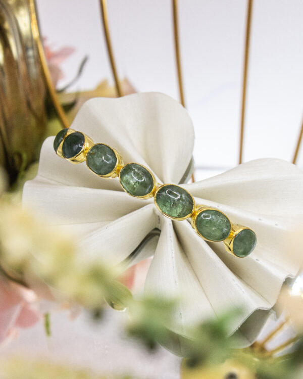 Green Kyanite Embrace Turkish 925 Silver Bracelet