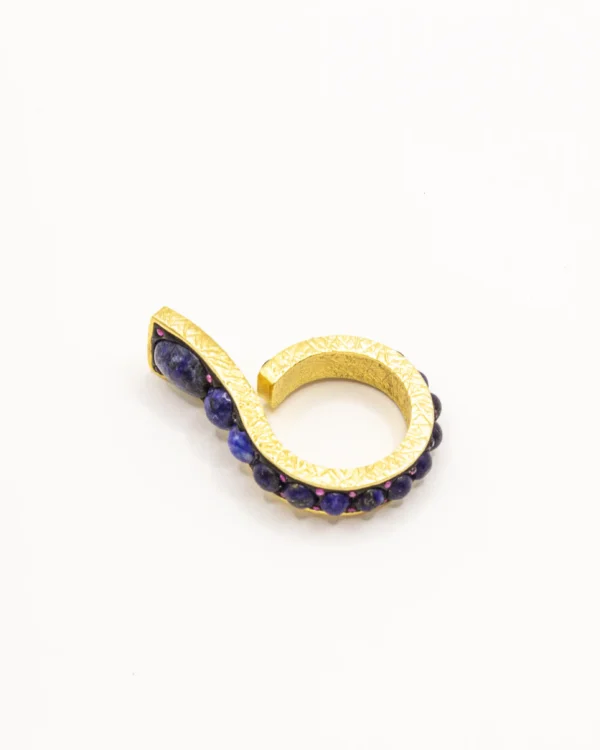 Regal Lapis & Sapphire Turkish 925 Silver Ring - Image 2