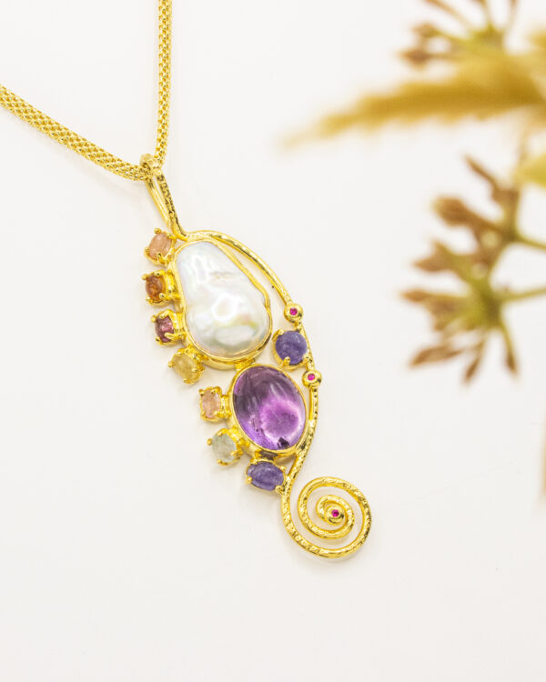 Emerald Bloom Turkish 925 Silver Pendant