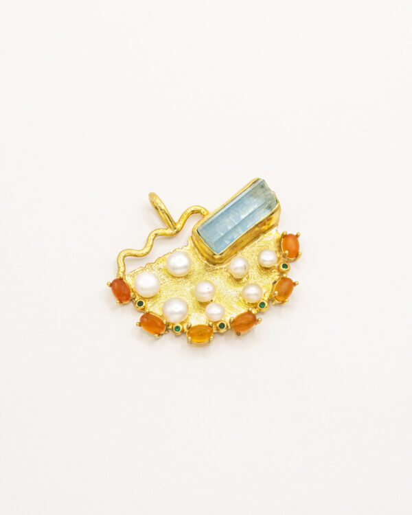 Ocean Breeze & Sunset Glow Turkish 925 Silver Pendant - Image 2