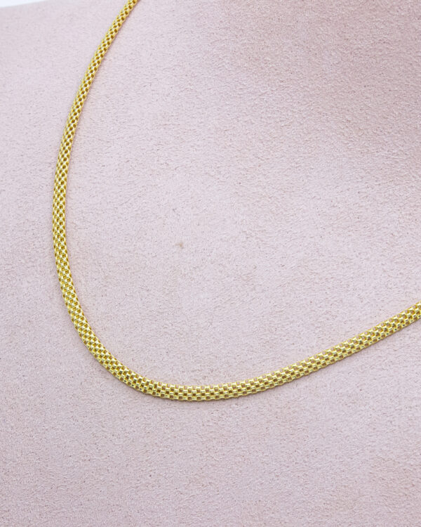 Golden Mesh Torque – Turkish 925 Silver Chain