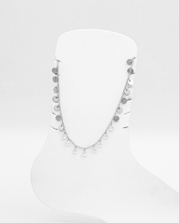 Shimmering Cascade – Turkish 925 Silver Anklet