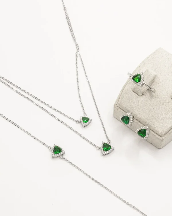 Crimson Sparkle – Turkish 925 Silver Full Jewelry Set - Image 2