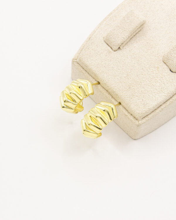 Petal Crest Hoops – Turkish 925 Silver Earrings - Image 3