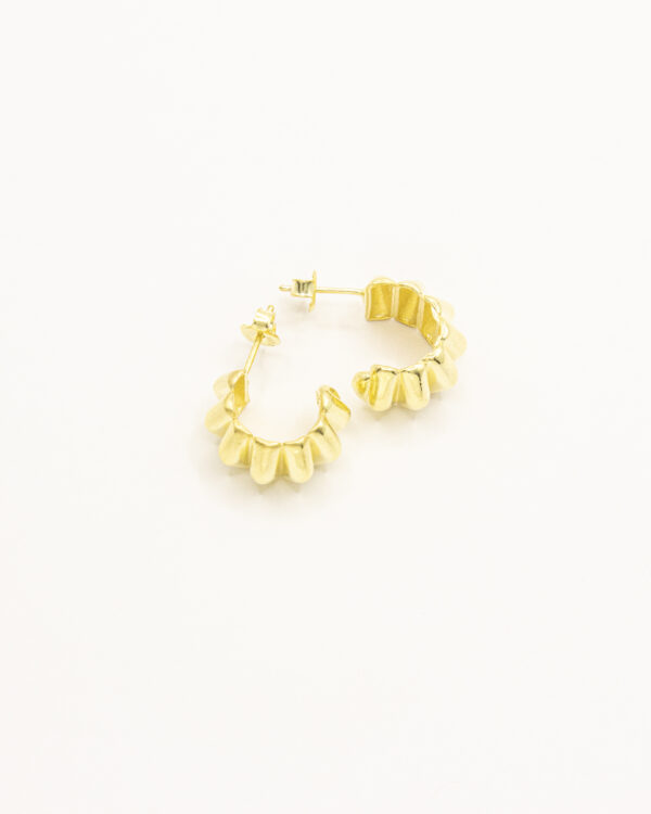 Petal Crest Hoops – Turkish 925 Silver Earrings - Image 4