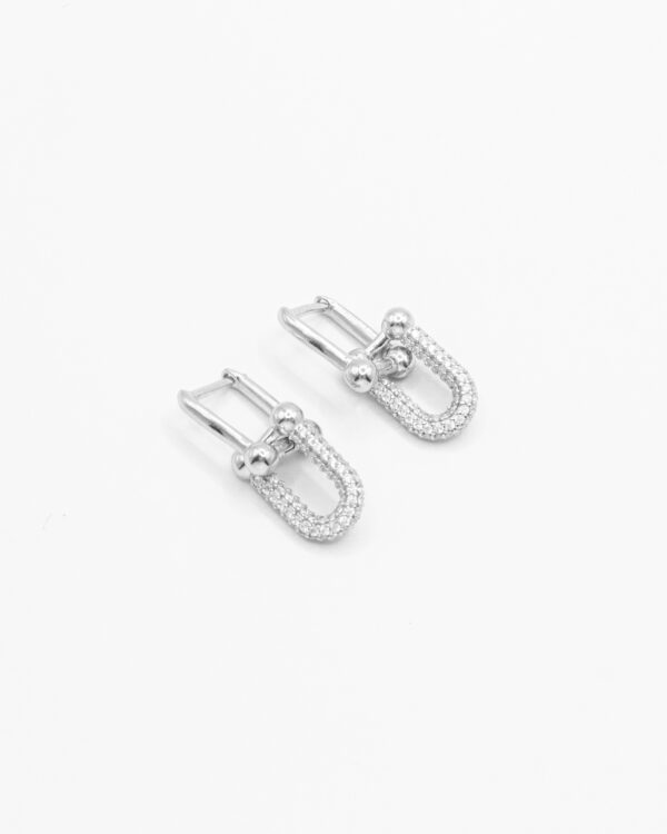 Contemporary Interlocking Hoops – Turkish 925 Silver Earrings