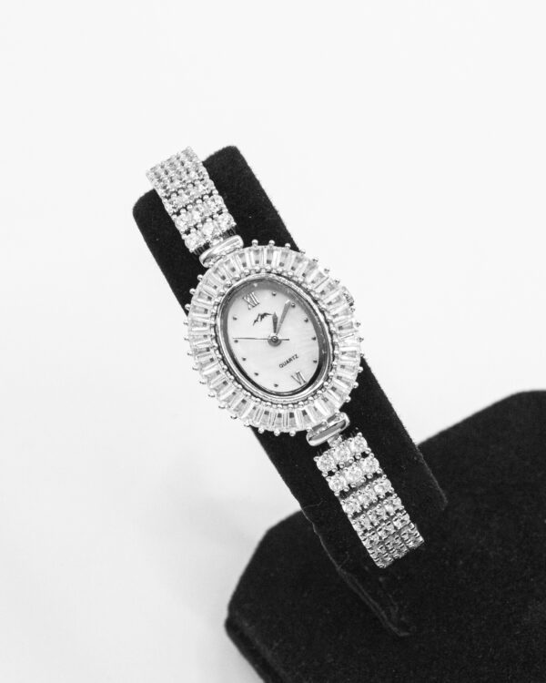 Diamond Pave Grandeur – Turkish 925 Silver Watch